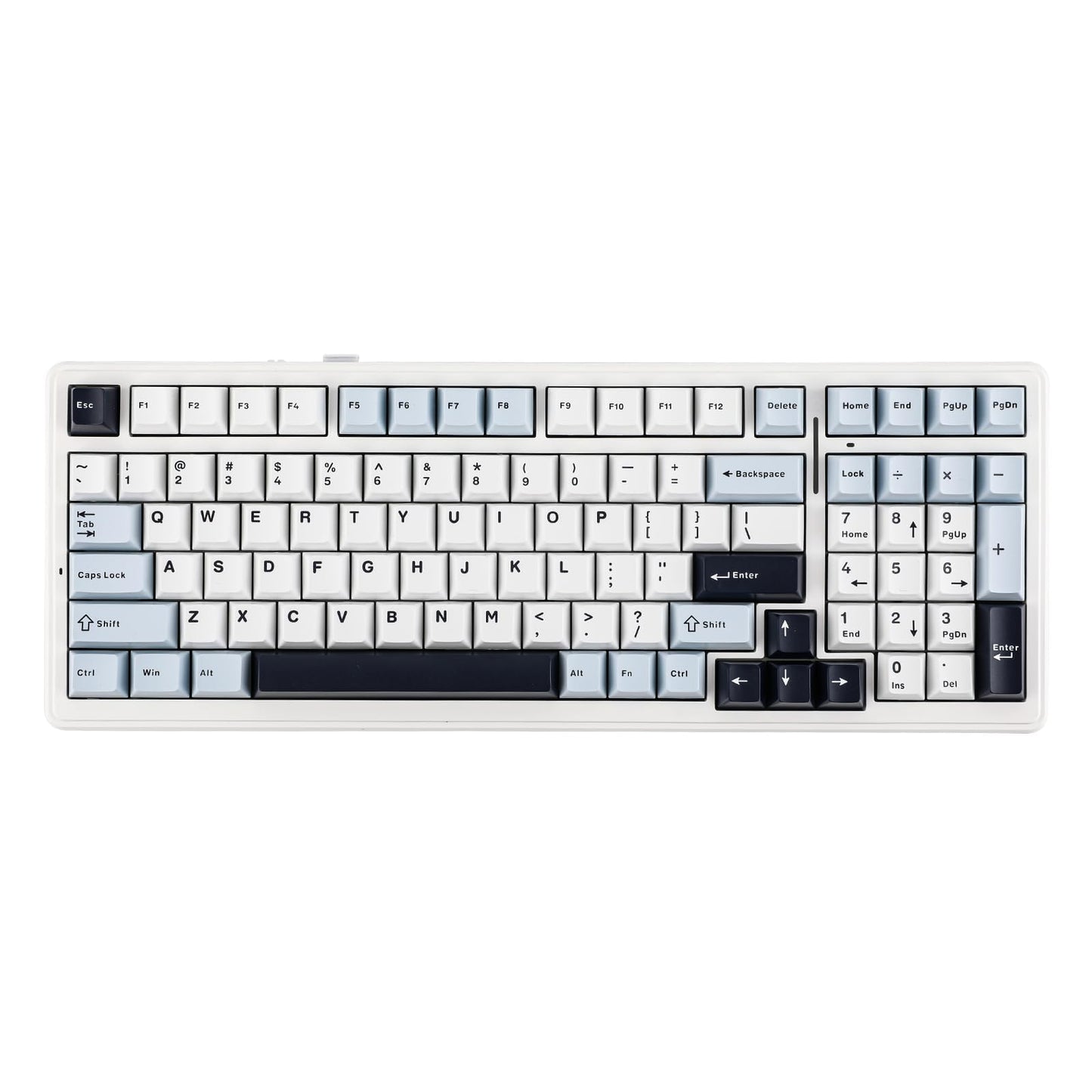 EPOMAKER x Aula F99 Wireless Mechanical Keyboard, Hot Swappable Gasket Custom Gaming Keyboard with Five-Layer Padding, Bluetooth/2.4GHz/USB-C, 8000mAh Battery (White Light Blue, Nimbus V3 Switch)