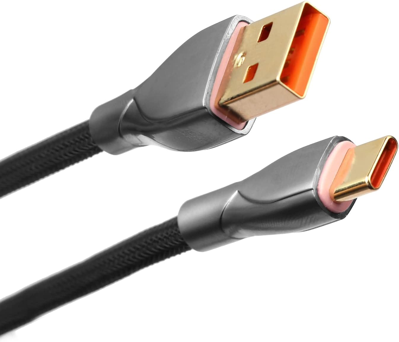 EPOMAKER Mix 1.8m Coiled Keyboard Cable, USB C to USB A TPU Cable for Mechanical Gaming Keyboard, with Detachable Metal Aviator for Custom Keyboard, Black