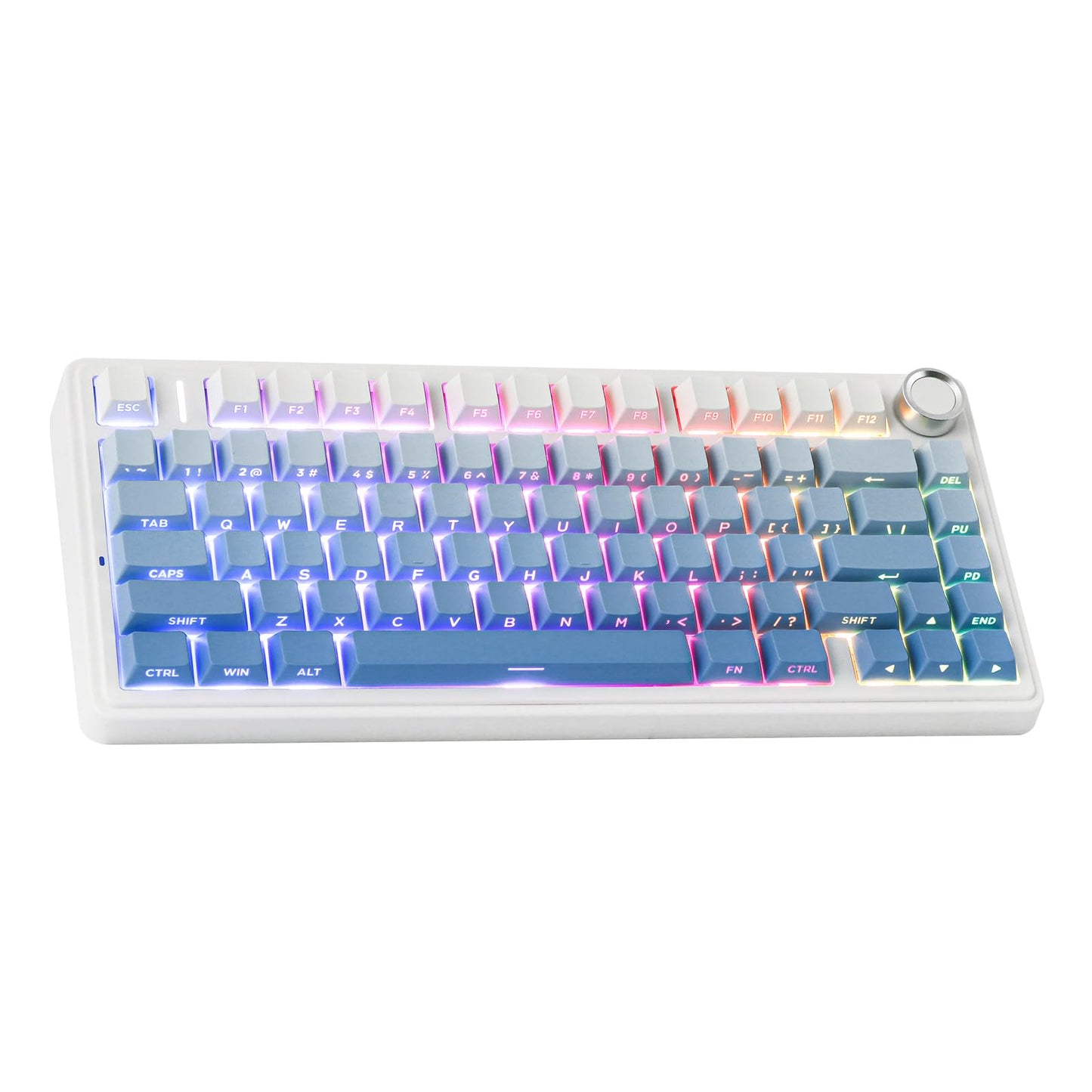 EPOMAKER x Aula F75 Gasket Mechanical Keyboard, 75% Wireless Hot Swappable Gaming Keyboard with Five-Layer Padding&Knob, Bluetooth/2.4GHz/USB-C, RGB (Purple, LEOBOG Reaper Switch)