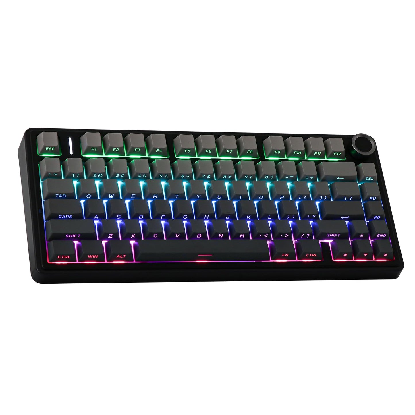 EPOMAKER x Aula F75 Gasket Mechanical Keyboard, 75% Wireless Hot Swappable Gaming Keyboard with Five-Layer Padding&Knob, Bluetooth/2.4GHz/USB-C, RGB (Purple, LEOBOG Reaper Switch)